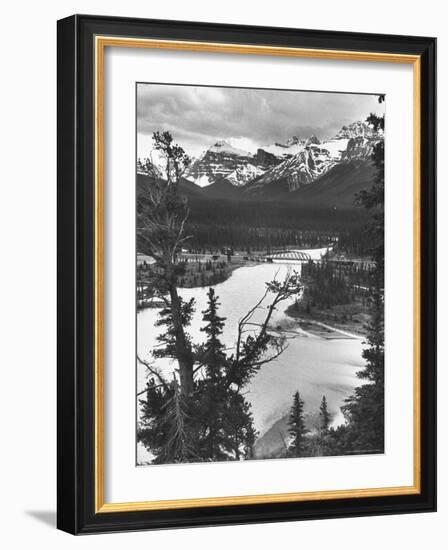 Scenery Along Columbia Icefields Highway in Canadian Rockies between Banff and Jasper-Andreas Feininger-Framed Photographic Print