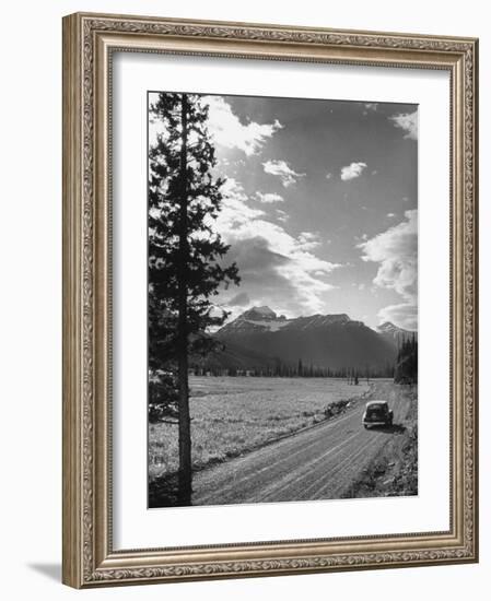 Scenery along Columbia Icefields Highway in Canadian Rockies between Banff and Jasper-Andreas Feininger-Framed Photographic Print