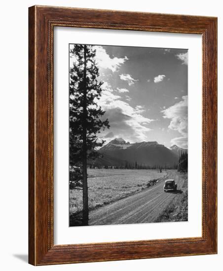 Scenery along Columbia Icefields Highway in Canadian Rockies between Banff and Jasper-Andreas Feininger-Framed Photographic Print