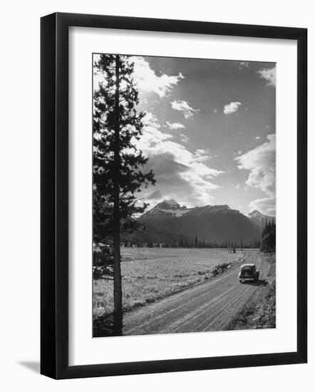 Scenery along Columbia Icefields Highway in Canadian Rockies between Banff and Jasper-Andreas Feininger-Framed Photographic Print