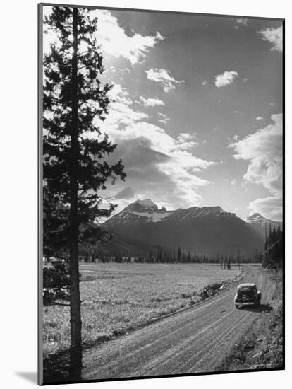 Scenery along Columbia Icefields Highway in Canadian Rockies between Banff and Jasper-Andreas Feininger-Mounted Photographic Print