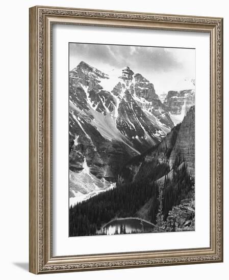 Scenery along Columbia Icefields Highway in Canadian Rockies between Banff and Jasper-Andreas Feininger-Framed Photographic Print