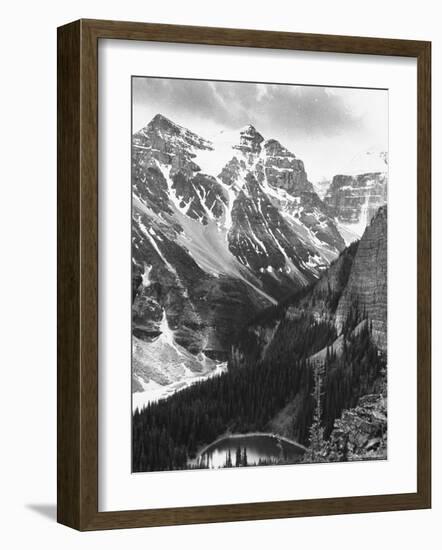 Scenery along Columbia Icefields Highway in Canadian Rockies between Banff and Jasper-Andreas Feininger-Framed Photographic Print