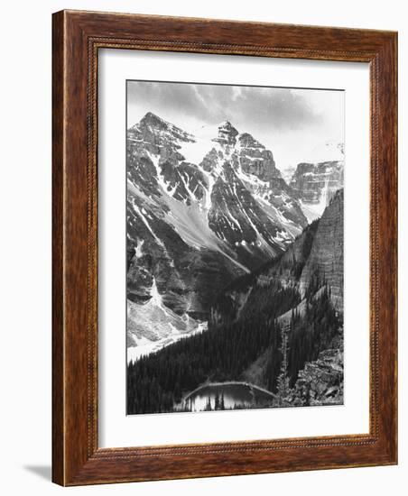 Scenery along Columbia Icefields Highway in Canadian Rockies between Banff and Jasper-Andreas Feininger-Framed Photographic Print