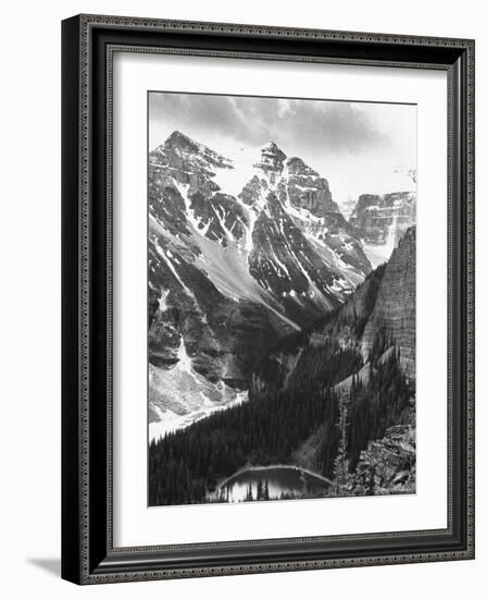 Scenery along Columbia Icefields Highway in Canadian Rockies between Banff and Jasper-Andreas Feininger-Framed Photographic Print