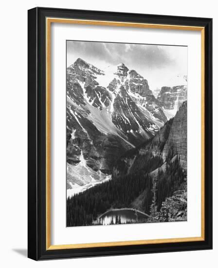 Scenery along Columbia Icefields Highway in Canadian Rockies between Banff and Jasper-Andreas Feininger-Framed Photographic Print