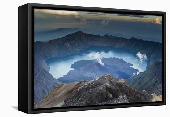 Scenery at Gunung Rinjani, the Crater Lake-Christoph Mohr-Framed Premier Image Canvas