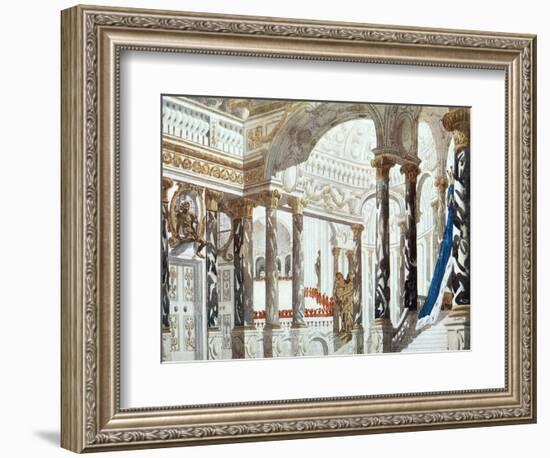 Scenery Design for the Baptism, from Sleeping Beauty, 1921-Leon Bakst-Framed Giclee Print