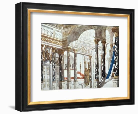 Scenery Design for the Baptism, from Sleeping Beauty, 1921-Leon Bakst-Framed Giclee Print