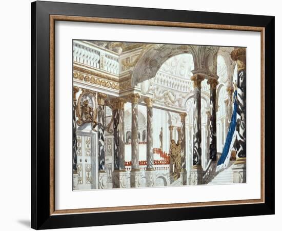 Scenery Design for the Baptism, from Sleeping Beauty, 1921-Leon Bakst-Framed Giclee Print