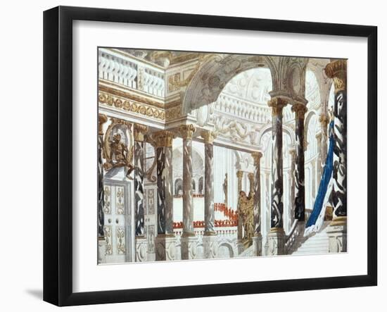 Scenery Design for the Baptism, from Sleeping Beauty, 1921-Leon Bakst-Framed Giclee Print