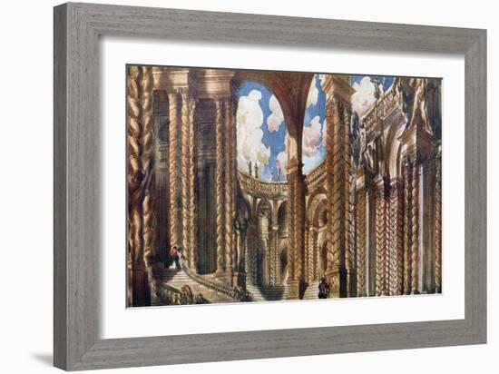 Scenery Design for the Betrothal, from Sleeping Beauty, 1921-Leon Bakst-Framed Giclee Print