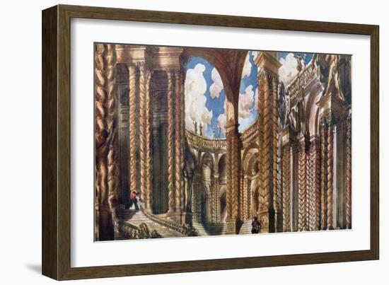 Scenery Design for the Betrothal, from Sleeping Beauty, 1921-Leon Bakst-Framed Giclee Print