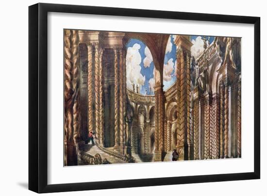 Scenery Design for the Betrothal, from Sleeping Beauty, 1921-Leon Bakst-Framed Giclee Print