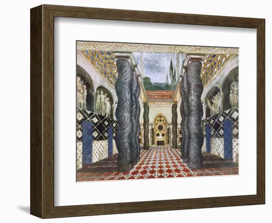 Scenery Design for the Imperial Palace, from The Martyr of St. Sebastian, c.1911-22-Leon Bakst-Framed Giclee Print