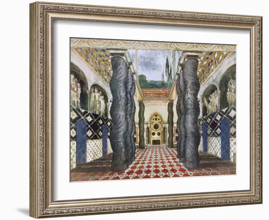 Scenery Design for the Imperial Palace, from The Martyr of St. Sebastian, c.1911-22-Leon Bakst-Framed Giclee Print