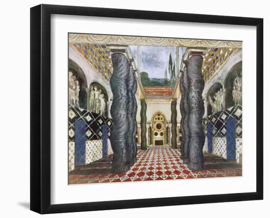 Scenery Design for the Imperial Palace, from The Martyr of St. Sebastian, c.1911-22-Leon Bakst-Framed Giclee Print