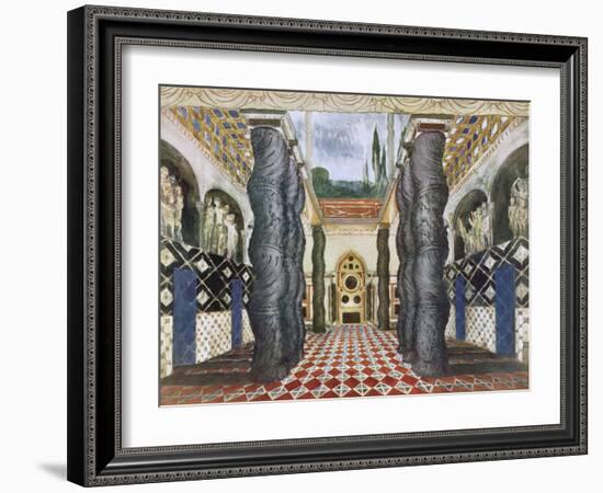 Scenery Design for the Imperial Palace, from The Martyr of St. Sebastian, c.1911-22-Leon Bakst-Framed Giclee Print