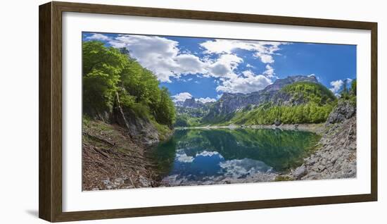 Scenery, Hinterer Gosausee, mountain lake, spring-David & Micha Sheldon-Framed Photographic Print