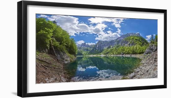 Scenery, Hinterer Gosausee, mountain lake, spring-David & Micha Sheldon-Framed Photographic Print