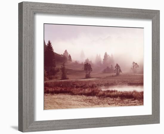 Scenery, Lake, Morning Fog-Thonig-Framed Photographic Print