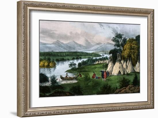 Scenery of the Upper Mississippi-Currier & Ives-Framed Giclee Print