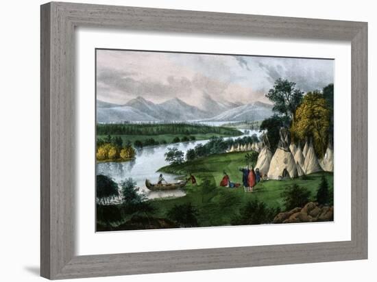 Scenery of the Upper Mississippi-Currier & Ives-Framed Giclee Print