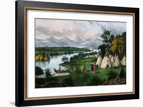 Scenery of the Upper Mississippi-Currier & Ives-Framed Giclee Print