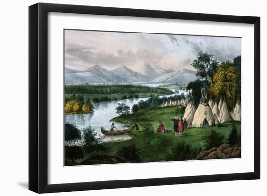 Scenery of the Upper Mississippi-Currier & Ives-Framed Giclee Print