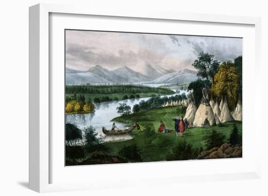 Scenery of the Upper Mississippi-Currier & Ives-Framed Giclee Print