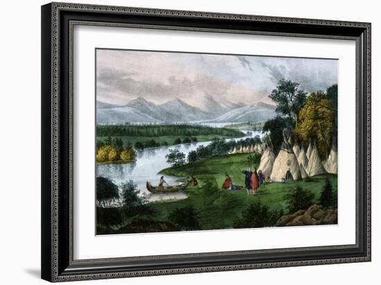 Scenery of the Upper Mississippi-Currier & Ives-Framed Giclee Print