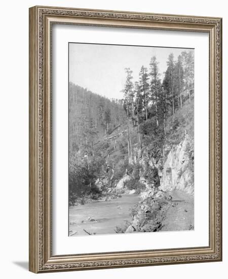 Scenery on the Deadwood Road to Sturgis Photograph - South Dakota-Lantern Press-Framed Art Print