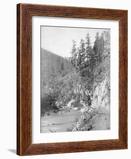 Scenery on the Deadwood Road to Sturgis Photograph - South Dakota-Lantern Press-Framed Art Print