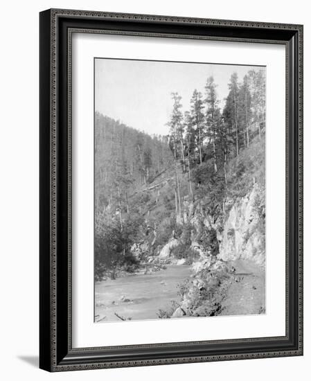 Scenery on the Deadwood Road to Sturgis Photograph - South Dakota-Lantern Press-Framed Art Print