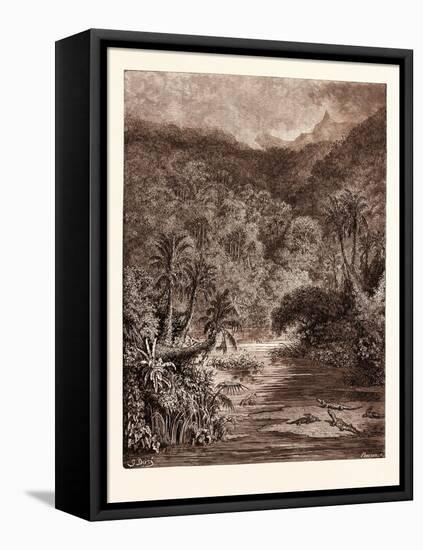 Scenery on the Mississippi-Gustave Dore-Framed Premier Image Canvas