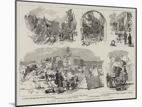 Scenes after the Recent Earthquakes in Italy-null-Mounted Giclee Print