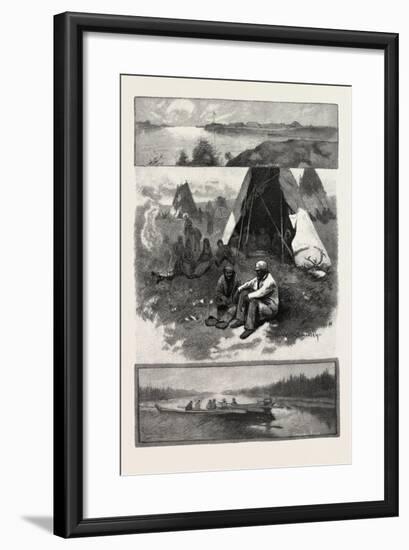 Scenes Along the Nelson River, Canada, Nineteenth Century-null-Framed Giclee Print