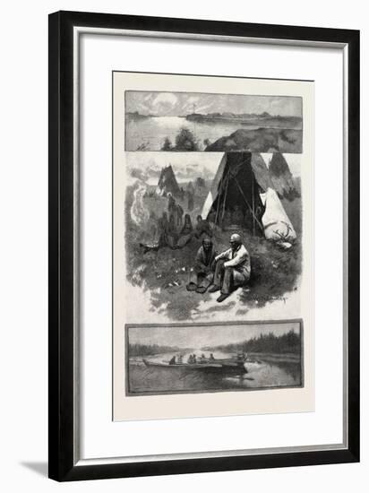 Scenes Along the Nelson River, Canada, Nineteenth Century-null-Framed Giclee Print