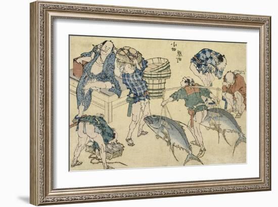 Scènes de rue nouvellement publiées-Katsushika Hokusai-Framed Giclee Print