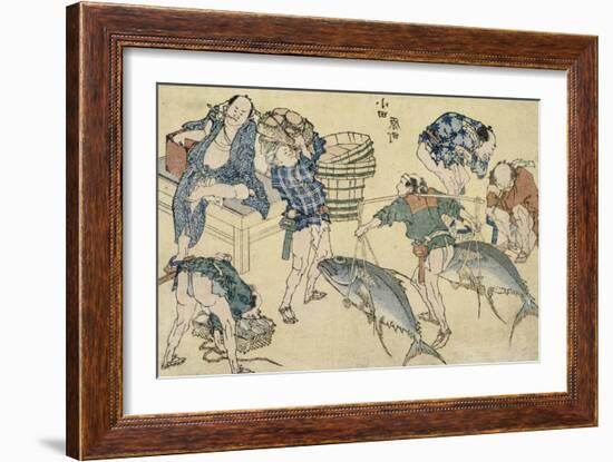 Scènes de rue nouvellement publiées-Katsushika Hokusai-Framed Giclee Print