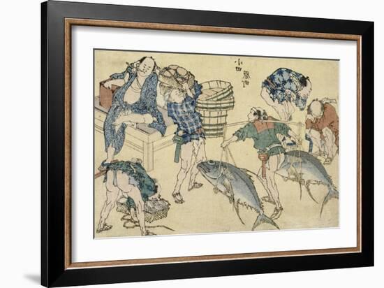 Scènes de rue nouvellement publiées-Katsushika Hokusai-Framed Giclee Print