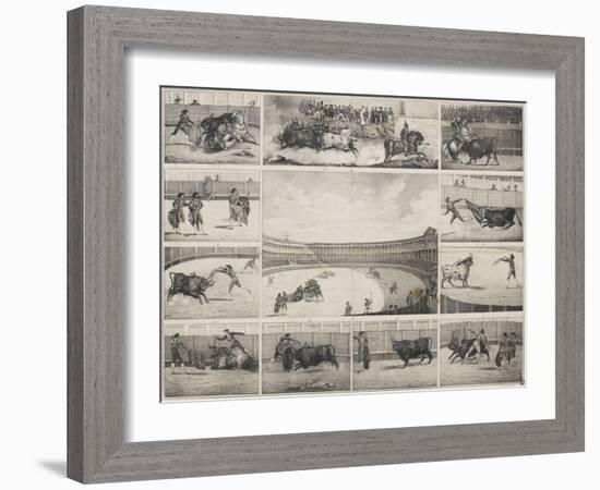 Scènes de tauromachie en Espagne-null-Framed Giclee Print