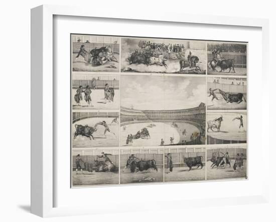 Scènes de tauromachie en Espagne-null-Framed Giclee Print