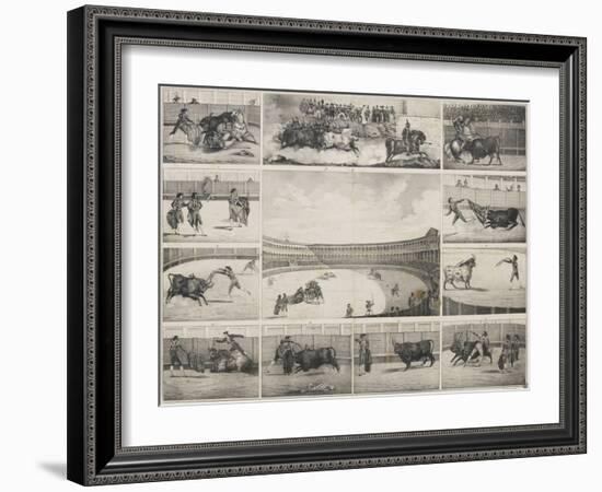 Scènes de tauromachie en Espagne-null-Framed Giclee Print