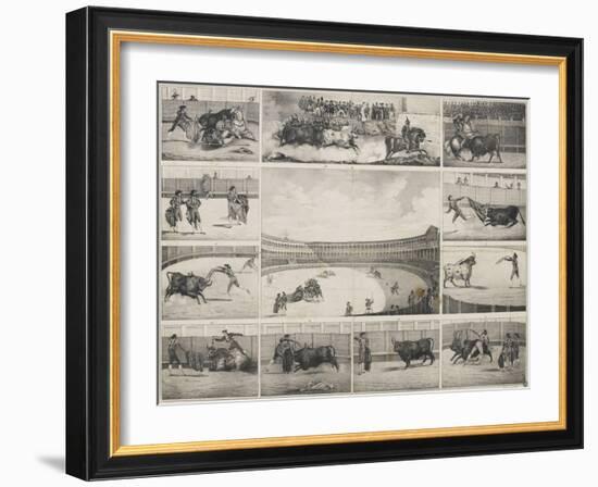 Scènes de tauromachie en Espagne-null-Framed Giclee Print