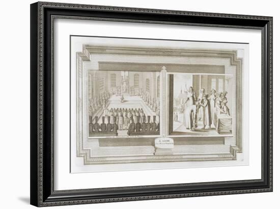 Scenes Depicting an Ambassadorial Audience with the Czar of Russia and Muscovites Declaring an Oath-Pieter Van Der Aa-Framed Giclee Print