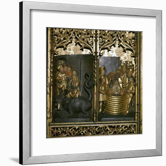 Scenes from a carved wooden altarpiece, 16th century-Unknown-Framed Giclee Print