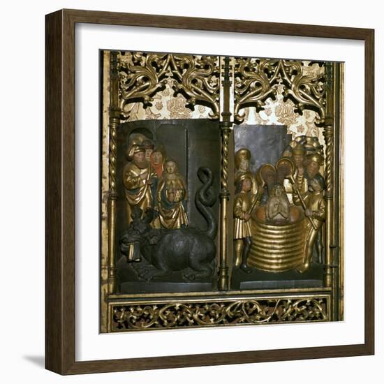 Scenes from a carved wooden altarpiece, 16th century-Unknown-Framed Giclee Print
