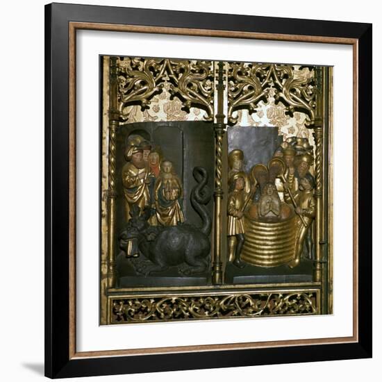 Scenes from a carved wooden altarpiece, 16th century-Unknown-Framed Giclee Print