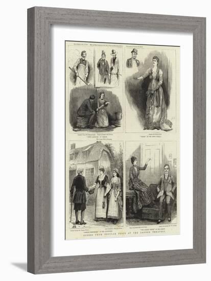 Scenes from Popular Plays at the London Theatres-null-Framed Giclee Print